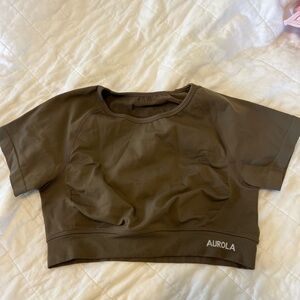 AUROLA Brown Cropped Top